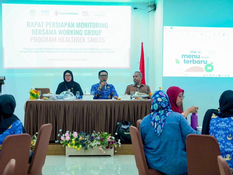 Rapat Working Group Healthier Smiles Program yang digelar di Aula Wisma Trans Malili, Senin (19/10/2026). @Jejakfakta/dok. IST.