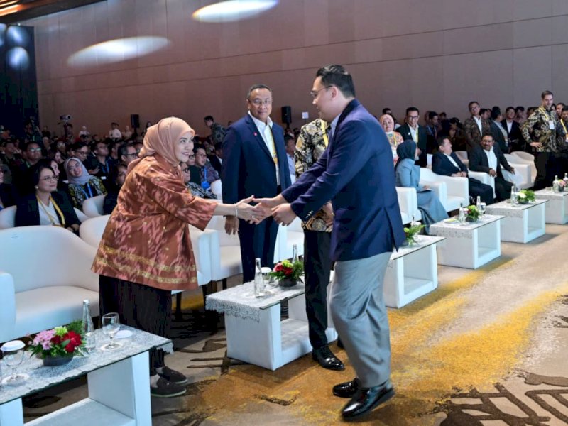 Wakil Wali Kota Makassar, Aliyah Mustika Ilham, saat menghadiri pembukaan Bali Tech Week (BTW) 2026 yang berlangsung di Bali Beach Convention Center, Sanur, Denpasar, Bali, Senin (19/10/2026). @Jejakfakta/dok. Humas Pemkot Makassar