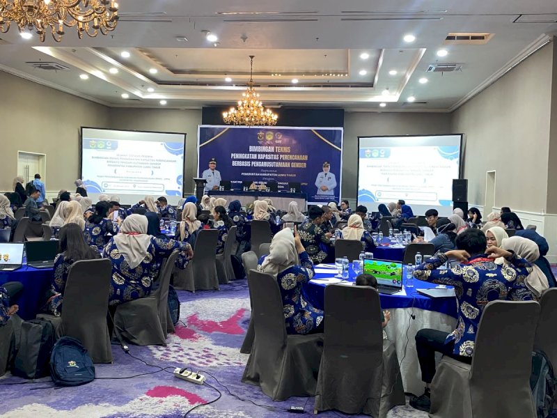 Sebanyak 95 peserta dari organisasi perangkat daerah (OPD) dan kecamatan Luwu Timur mengikuti Bimbingan Teknis (Bimtek) Pengarusutamaan Gender yang digelar di Hotel Aryaduta Makassar, 21&ndash;24 Oktober 2026. @Jejakfakta/dok. IST.