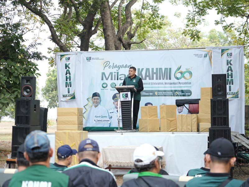 Wali Kota Makassar, Munafri Arifuddin, saat menghadiri perayaan Milad ke-60 Korps Alumni Himpunan Mahasiswa Islam (KAHMI) yang digelar oleh Majelis Daerah KAHMI Kota Makassar di Pantai Indah Bosowa, Sabtu (24/10/2026). @Jejakfakta/dok. Humas Pemkot Makassar