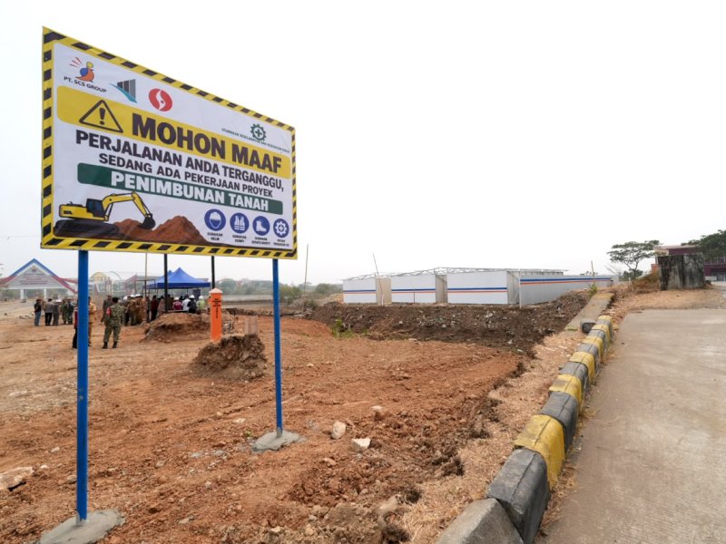 Lokasi pekerjaan penimbunan dan pemadatan lahan pembangunan Stadion Untia di Kelurahan Untia, Kecamatan Biringkanaya, Senin (26/10/2026). @Jejakfakta/dok. Humas Pemkot Makassar
