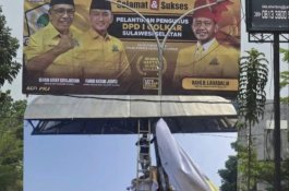 Baliho Raksasa HUT Golkar ke-62 Ditertibkan, Golkar Palopo Minta Penjelasan Bapenda