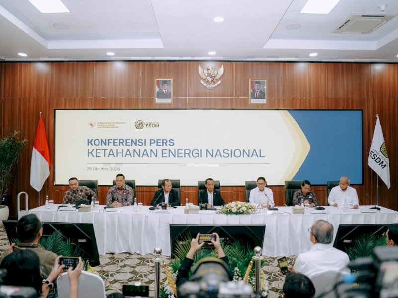 Konferensi pers tentang ketahanan energi nasional, Senin (26/10/2026). @jejakfaktacom/Kementerian ESDM