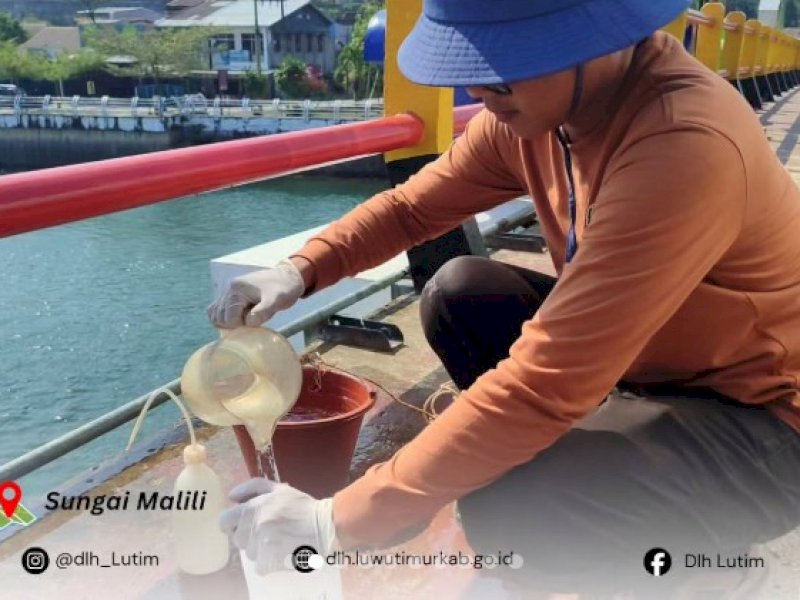  Dinas Lingkungan Hidup (DLH) Kabupaten Luwu Timur melakukan pemantauan kualitas air di sejumlah sungai pada 8&ndash;10 September 2026., di Sungai Malili dan sejumlah sungai lainnya di Luwu Timur. @Jejakfakta/dok. IST.