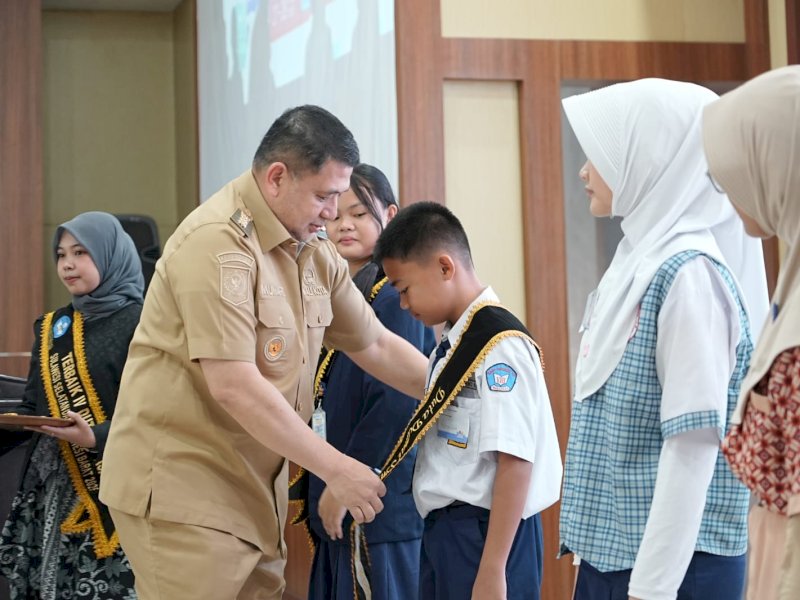 Wali Kota Makassar, Munafri Arifuddin, saat menghadiri Kongres Pemuda Sulawesi Selatan 2026 di Aula Balai Besar Penjaminan Mutu Pendidikan (BBPMP) Sulsel, Jalan A.P. Pettarani, Makassar, Selasa (27/10/2026). @Jejakfakta/dok. Humas Pemkot Makassar