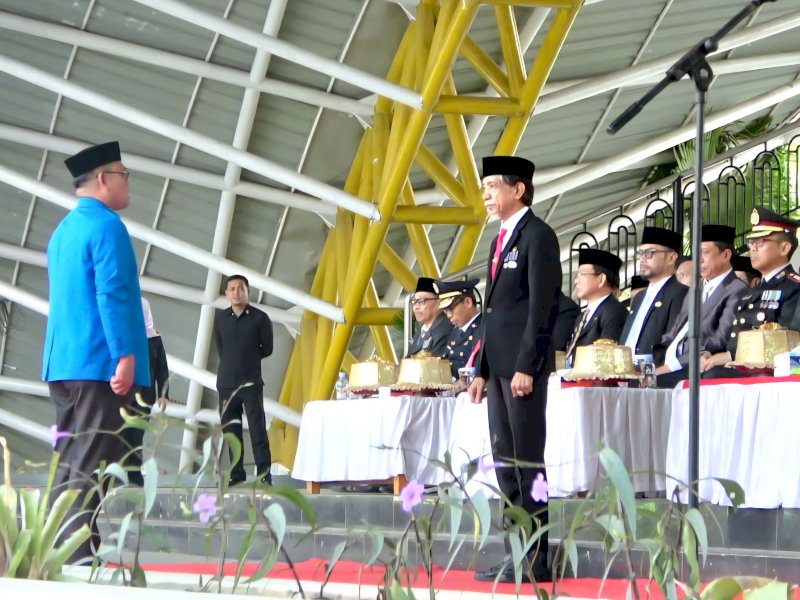 Peringatan Hari Sumpah Pemuda (HSP) ke-98 tingkat Kabupaten Pangkep yang digelar di Tribun Citra Mas Pangkep, Rabu (28/10/2026). @jejakfaktacom/Humas Pemda Pangkep