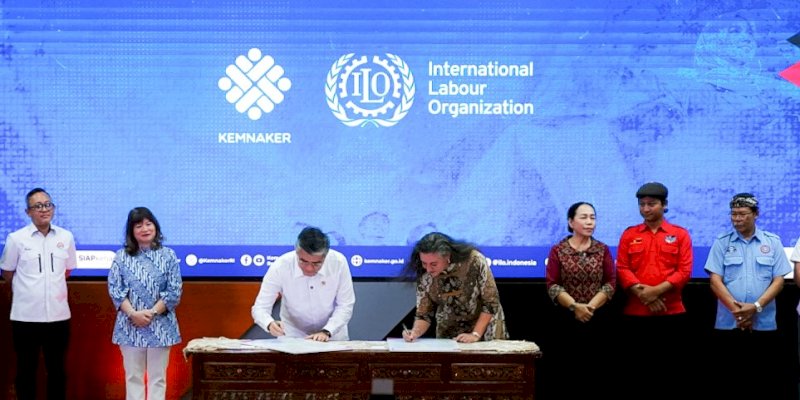 Kemnaker, APINDO, Serikat Pekerja, dan ILO Teken Deklarasi DWCP 2026–2030